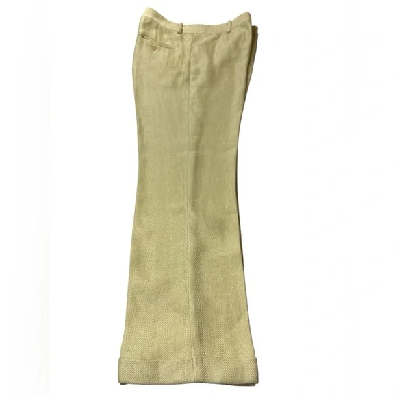 RALPH LAUREN BLACK LABEL 100% Linen Herringbone Trousers - Made in USA - Sz 8 - Picture 15 of 16